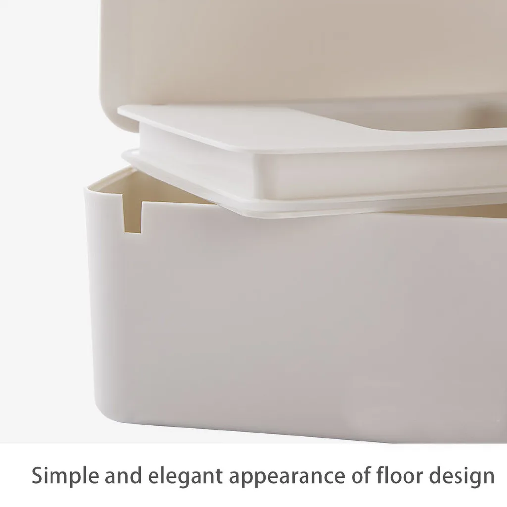 

Plastic Tissue Box With Lid Dustproof Desktop Seal Baby Wipes Paper Case Wet Tissue Storage Box for Home Office