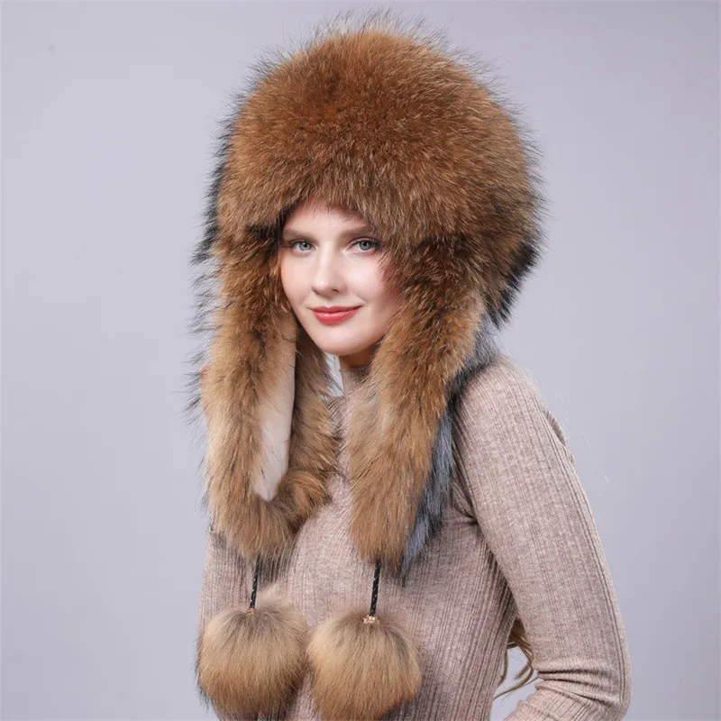 2019 New Hot Fashion Professional Standard Pom-Pom Hat Real Fox Fur Ladies Winter Out Warm Wool Cap. | Аксессуары для одежды