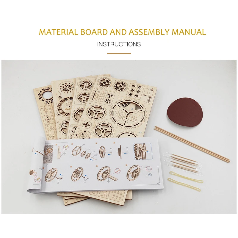 Деревянная модель механической передачи волшебный маятник таймер DIY вставка