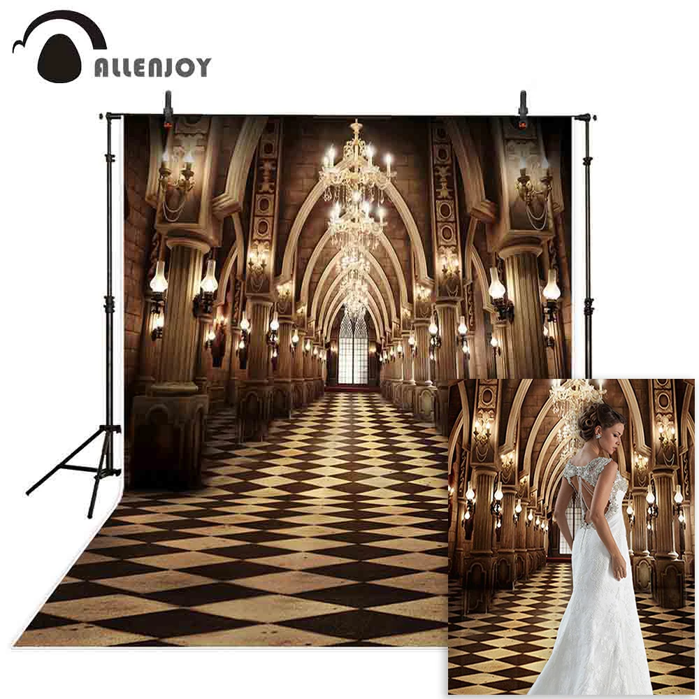 Фон для фотосъемки Allenjoy винтажный дворец люстра римская колонна фон фотостудии