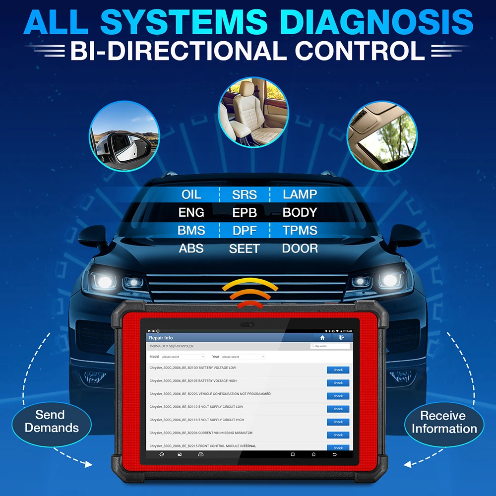 Диагностический сканер LAUNCH X431 PAD V 10 1 OBD2 автомобильный диагностический