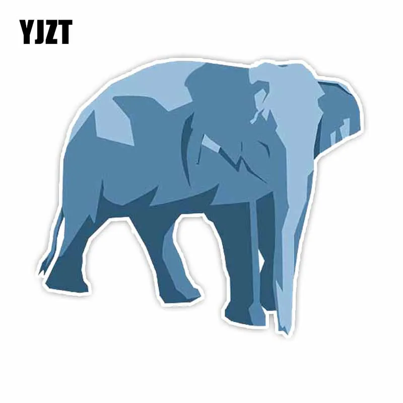 

YJZT 13CM*15.5CM Cartoon Colorful Animal Elephant PVC Car Sticker Decal C29-1056