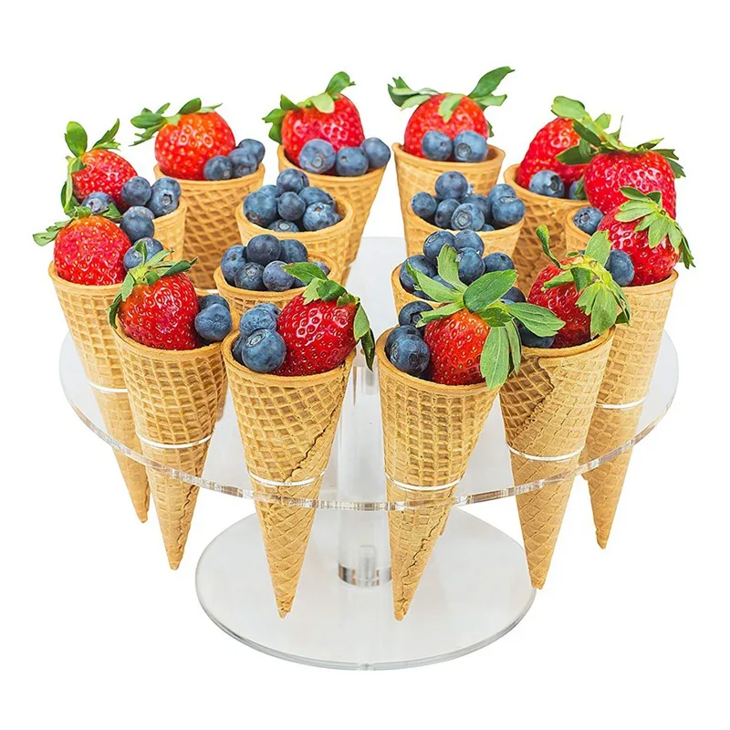 

Multi-holes Ice Cream Display Holder Cupcake Dessert Cones Holder Stand For Birthday Wedding Party Kitchen Decorative Supplies
