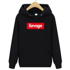 Новинка Осень 2020, мужские толстовки Savage, толстовки пародия No Heart X Savage Mode, убойная группа, ATL, хлопковые толстовки с длинным рукавом Suprem