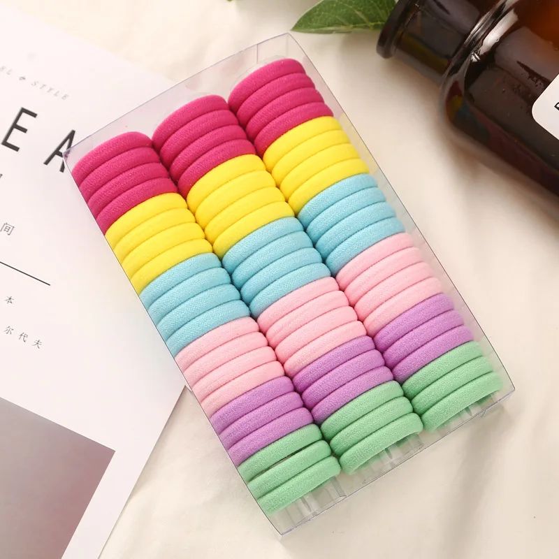 

Fashion Girls Children Solid Colors Plain Nylon Elastic Hair Bands Black White Candy Colors Rubber Bands Headwear