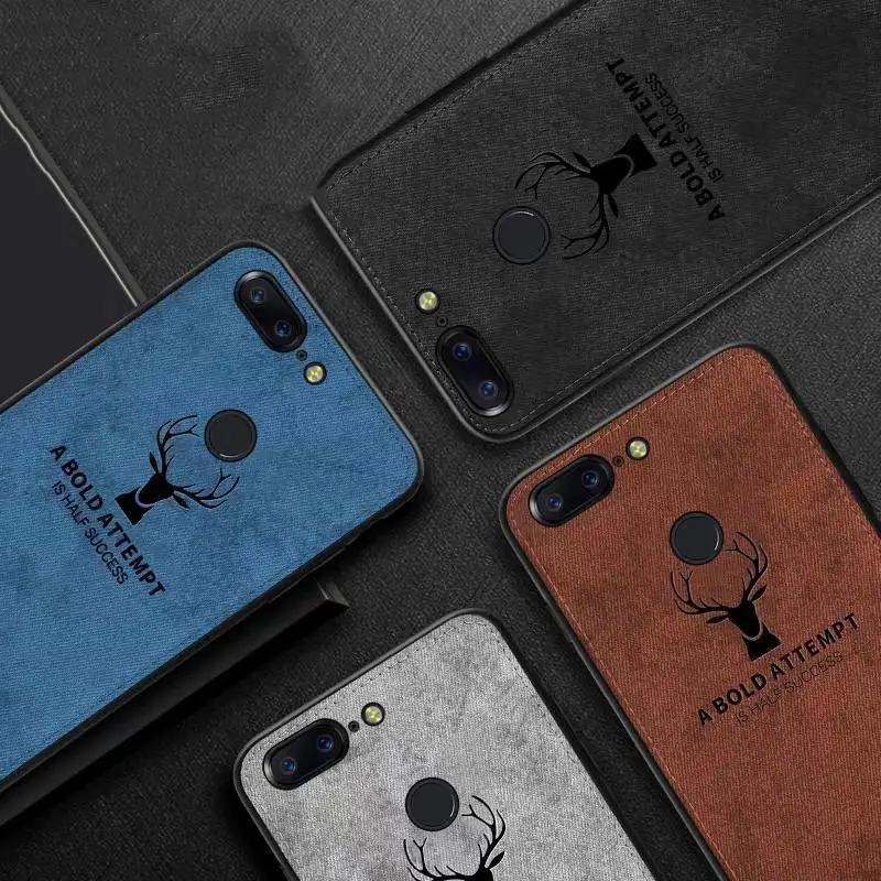 Роскошный чехол для телефона с узором OnePlus 6T 5T 6 Гибридный ТПУ + тканевый из