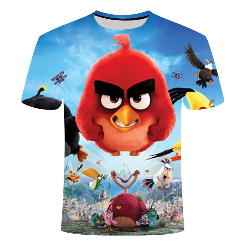 2019 Новое поступление футболка с 3D принтом Angry Birds Movie 2 женская и мужская