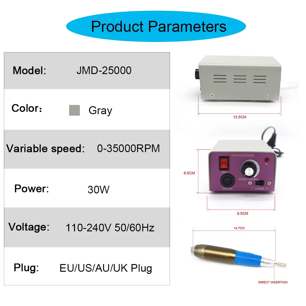 Серая и фиолетовая форма коробки профессиональный электрический полировальный