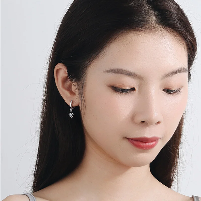 Женские серьги-кольца MEETSOFT из серебра 925 пробы с защитой от аллергии | Украшения и