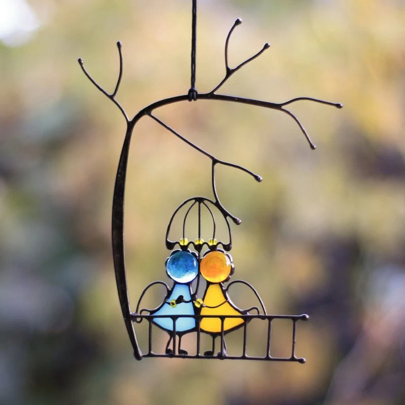 

New Angel Painted Pendant Home Decoration Window Decoration Indoor and Outdoor Gift Acrylic Material