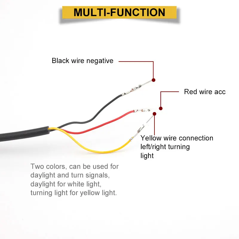 2 шт. светодиодные полосы со слезными глазами сигнальные огни DRL белый Янтарный