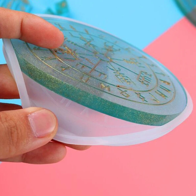 

DIY Runes Symbol Crystal Epoxy Resin Mold Circle Divination Board Silicone Mould