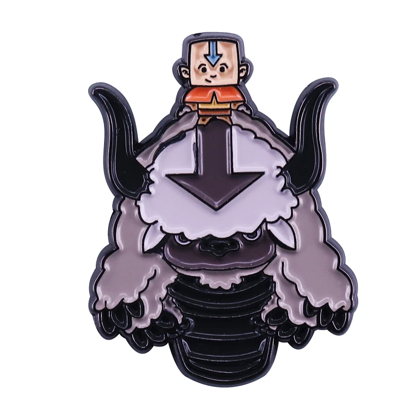 Avatar The Last Airbender Alien Baby Appa Aang эмалированная брошь металлические булавки броши
