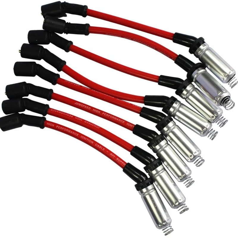 

8Pcs M8-48832 Car Spark Plug Wires High Voltage Ignition Cables for CHEVY GMC 1999-2006 LS1 VORTEC 4.8L 5.3L 6.0L Ignition Lines