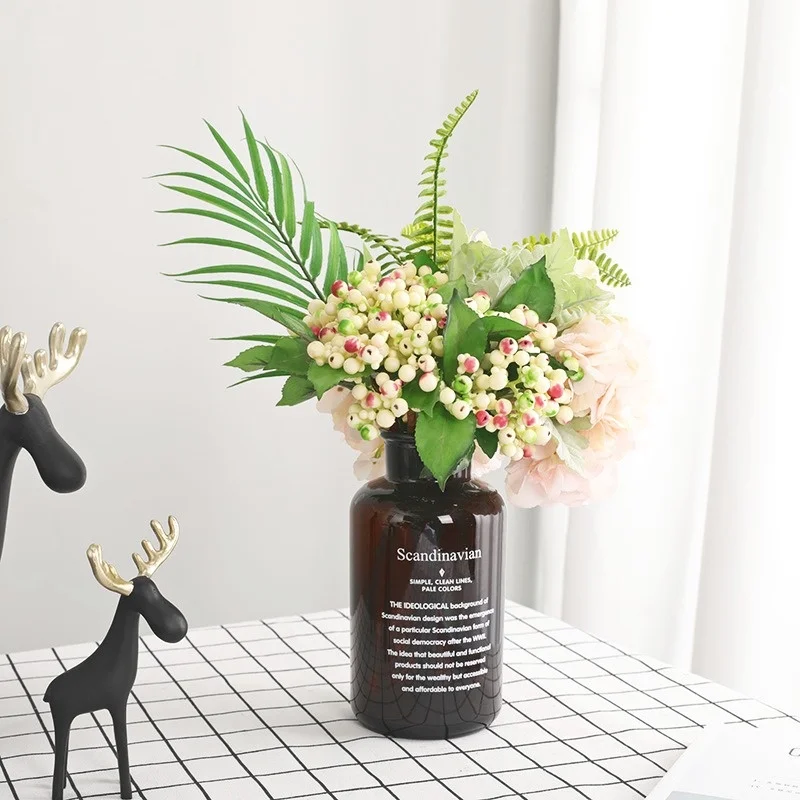 

Artificial Green Plants, Single 30cm, Long Branch Green Leaf Berry, Wedding, Living Room Scene Layout, Indoor Plants Decoration