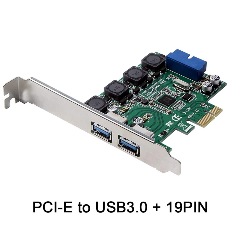 Высоко-Скорость 2-Порты и разъёмы Usb 3 0 19-Pin к расширения Pci-E карта Pci Express адаптер