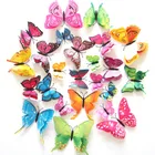 12 шт. двухслойная занавеска в виде бабочки с булавкой, домашний декор, 3D бабочка в форме комнаты, фотообои для девочек, украшение для гостиной