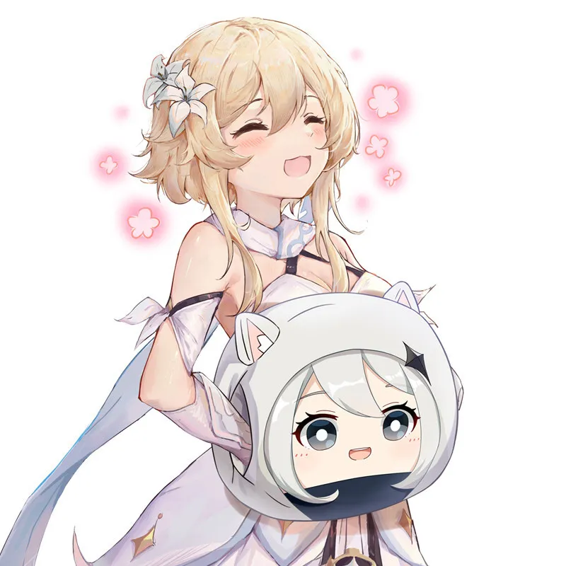 

45CM Game Genshin impact cosplay anime accessories Amber Paimon cosplay pillow plush doll cute anime pillow Project