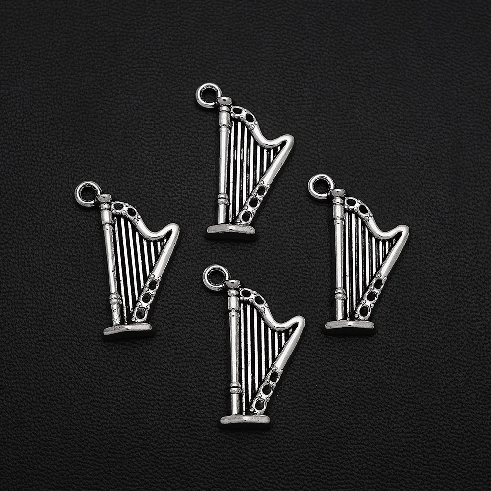 Посеребренные подвески в античном стиле для музыкальных инструментов смешанные