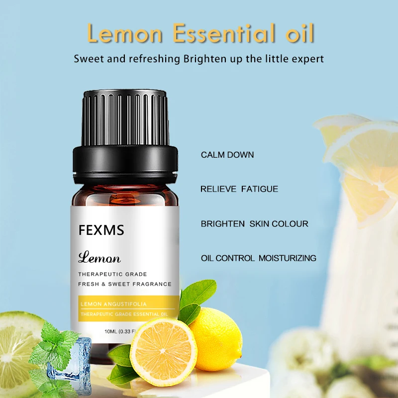 

Lemon Essential Oil for Skin Care Natural Lemon Oil to Uplift Mood Therapeutic Grade Lemon Essential Oils for Aromatherapy 10ml