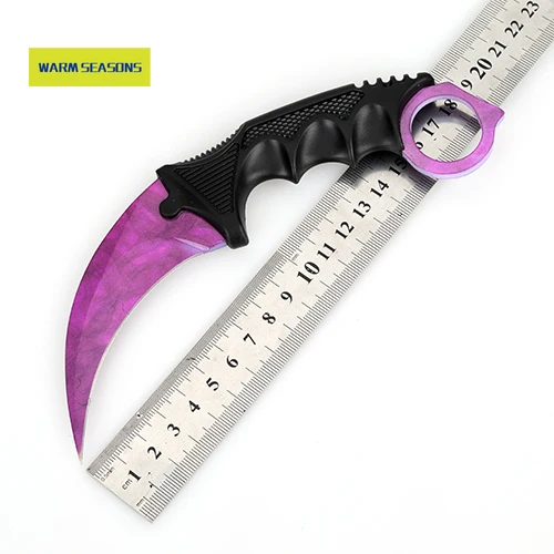 

CSGO Counter Strike Karambit Knife Fixed Blade Lore Tactical Hunting Rainbow Survival Sheath Tiger Tooth Knifes