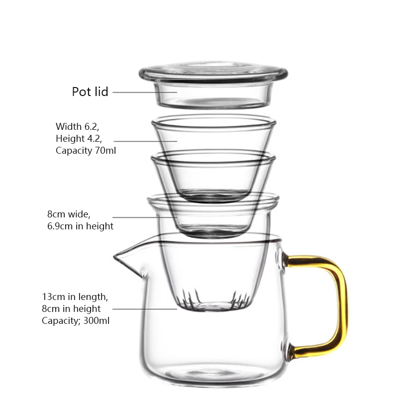 

Travel Bag Chinese Kung Fu glass Tea set gaiwan teapot teacups fair mug tea sets white travel tea set drinkware Free shipping