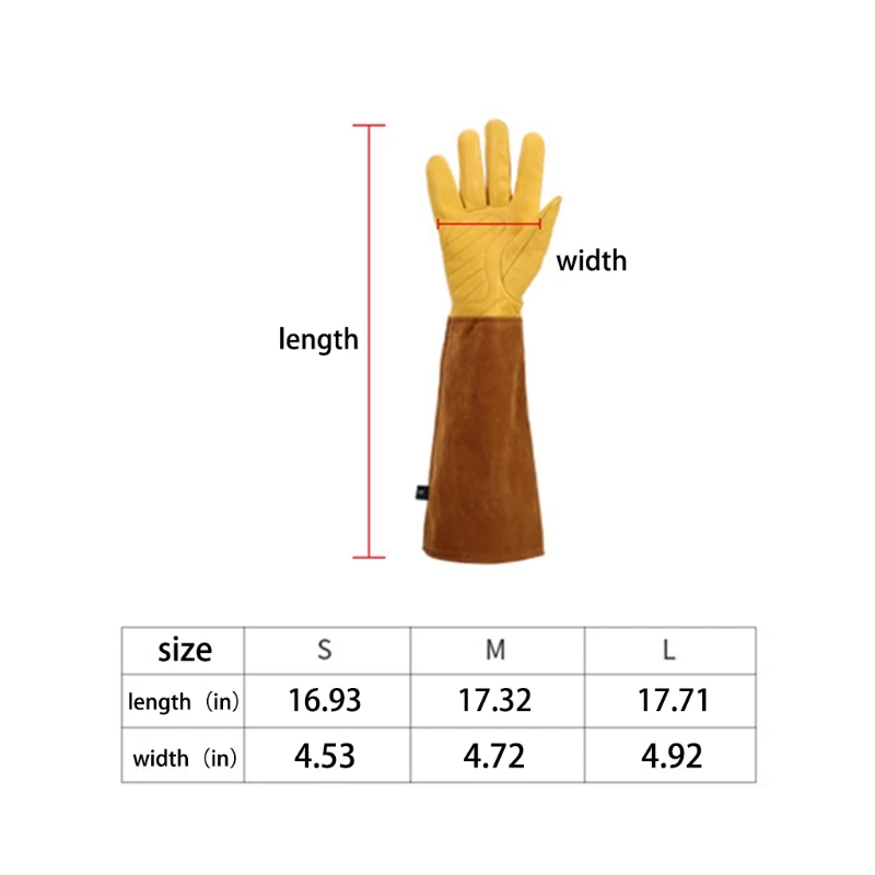 

Gardening Gloves Pruning Thorn Cut Proof Long Forearm Protection Work Gauntlet