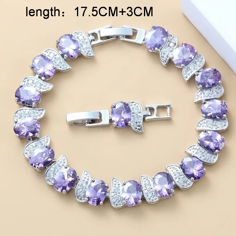 Женский Свадебный комплект с австрийским кристаллом Изысканный серебристый