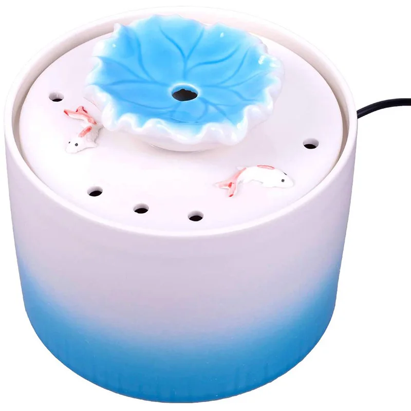 

1.2L Ceramic Cat Water Dispenser Mute Automatic Pet Circulating Water Dispenser USB Water Dispenser