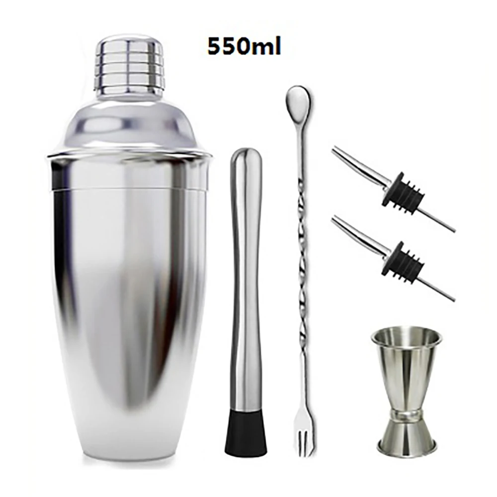 

550ml/750ml Stainless Steel Cocktail Shaker Wine Martini Cocktail Wine Boston Shaker Mixer For Bartender Party Tools Bar Barware