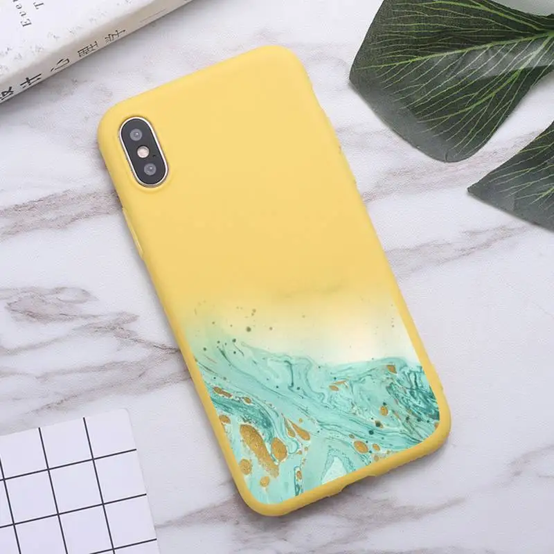 

Marble Gradient pattern Phone Case Candy Color for iPhone 6 7 8 11 12 s mini pro X XS XR MAX Plus