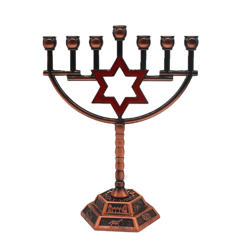 Menorah Хрустальный подсвечник Металл 7 ветвей канделябр 12 племен|Подсвечники| |