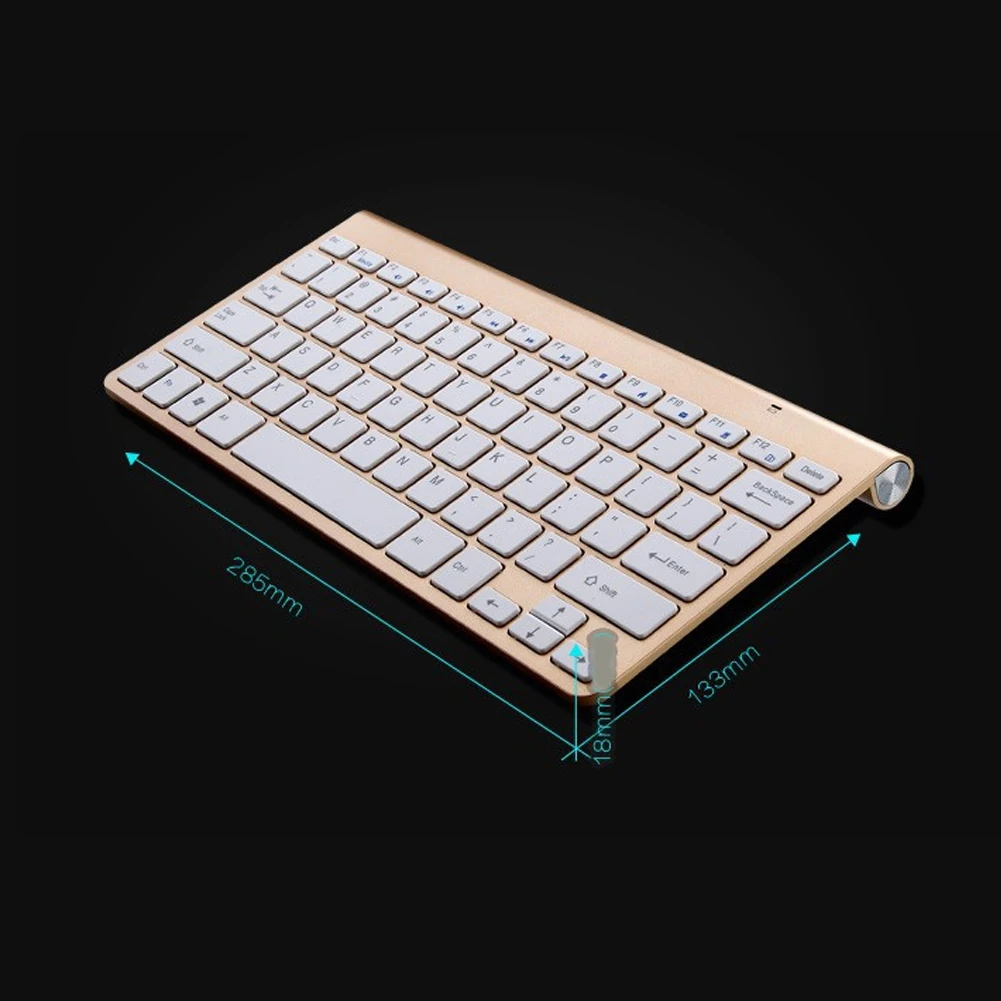 Ультра тонкая 2 4G USB Беспроводная Бесшумная клавиатура набор мыши для Smart TV