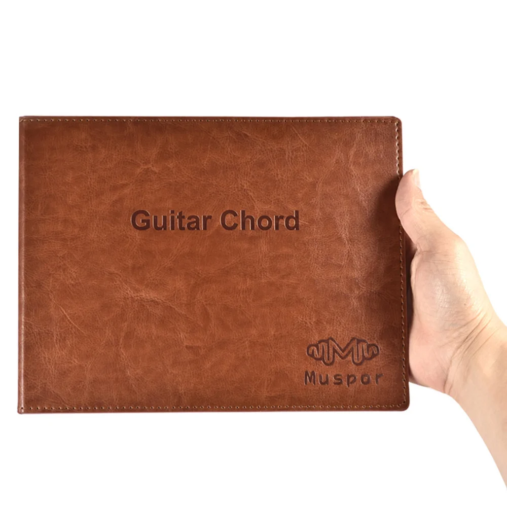 

1Pc Chord Book for Folk Guitar Chord Accessory Musical Instruments Chord Notebook (Brown)