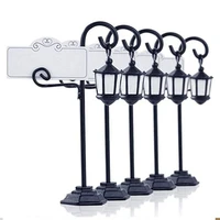 5 pcs streetlight shape wedding party reception place card holder number name table menu picture photo clip card holder stand wi