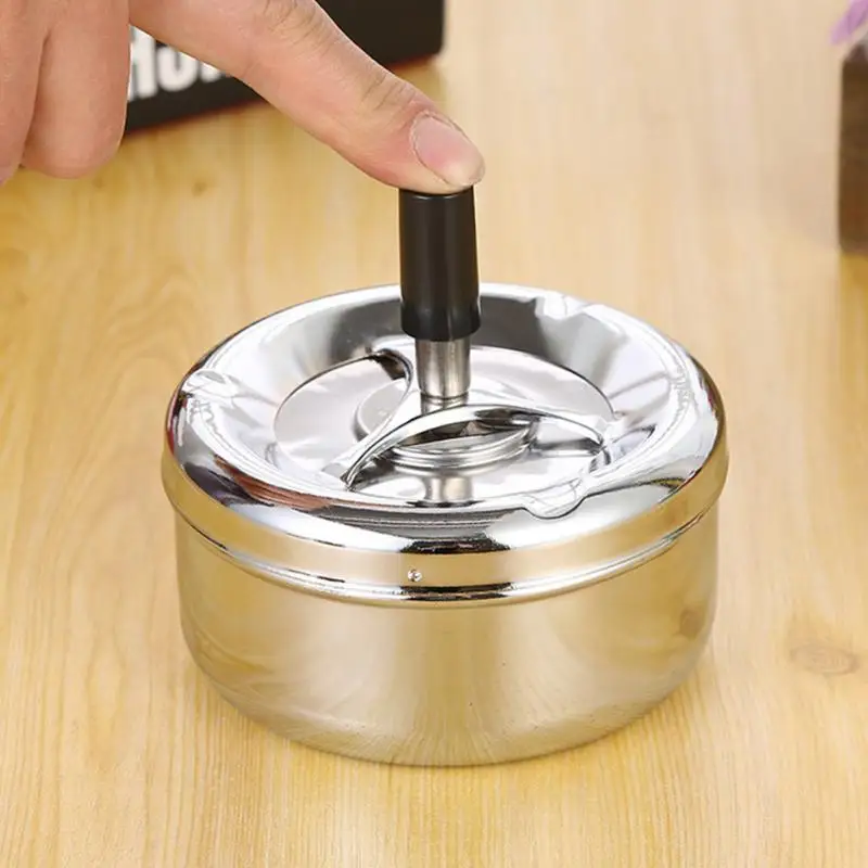 Стильная маленькая металлическая ветрозащитная Пресс Вращающаяся крышка Офис