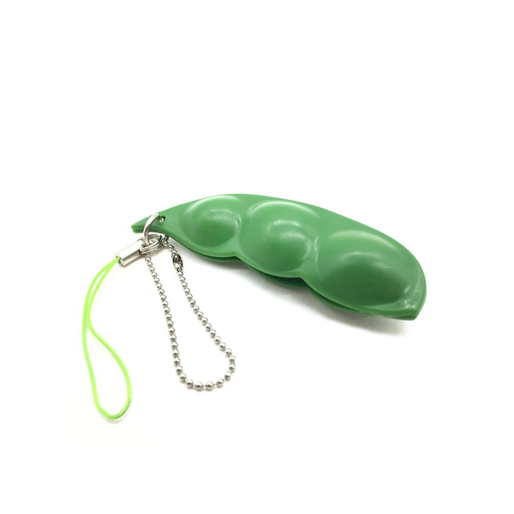 

Fidget Toys Infinite Squeeze Edamame Bean Pea Expression Chain Key Pendant Ornament Stress Relieve Decompression Toys