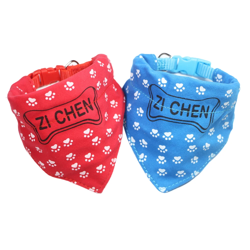 Регулируемый ошейник для домашних животных шарф шеи с принтом маленьких средних