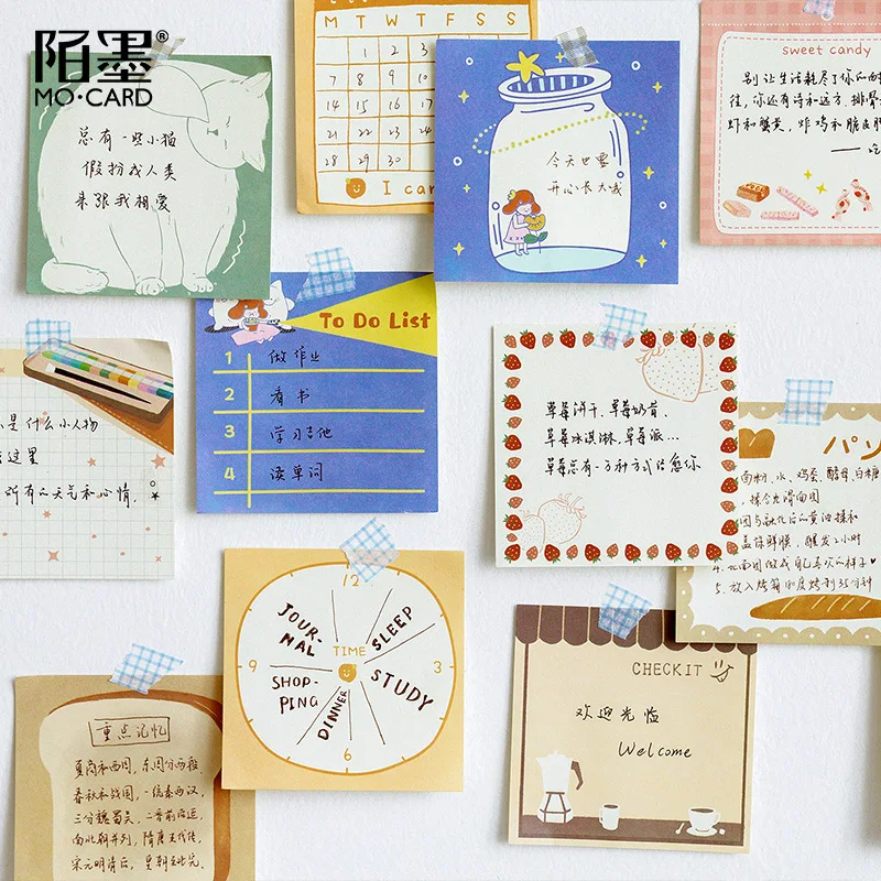 Kawaii симпатичная серия бумажных липких заметок планета блокнот для записей детей