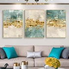 Чистая ручная роспись светлый роскошный золотой лист масляная живопись гостиная столовая абстрактная роспись спальня принты