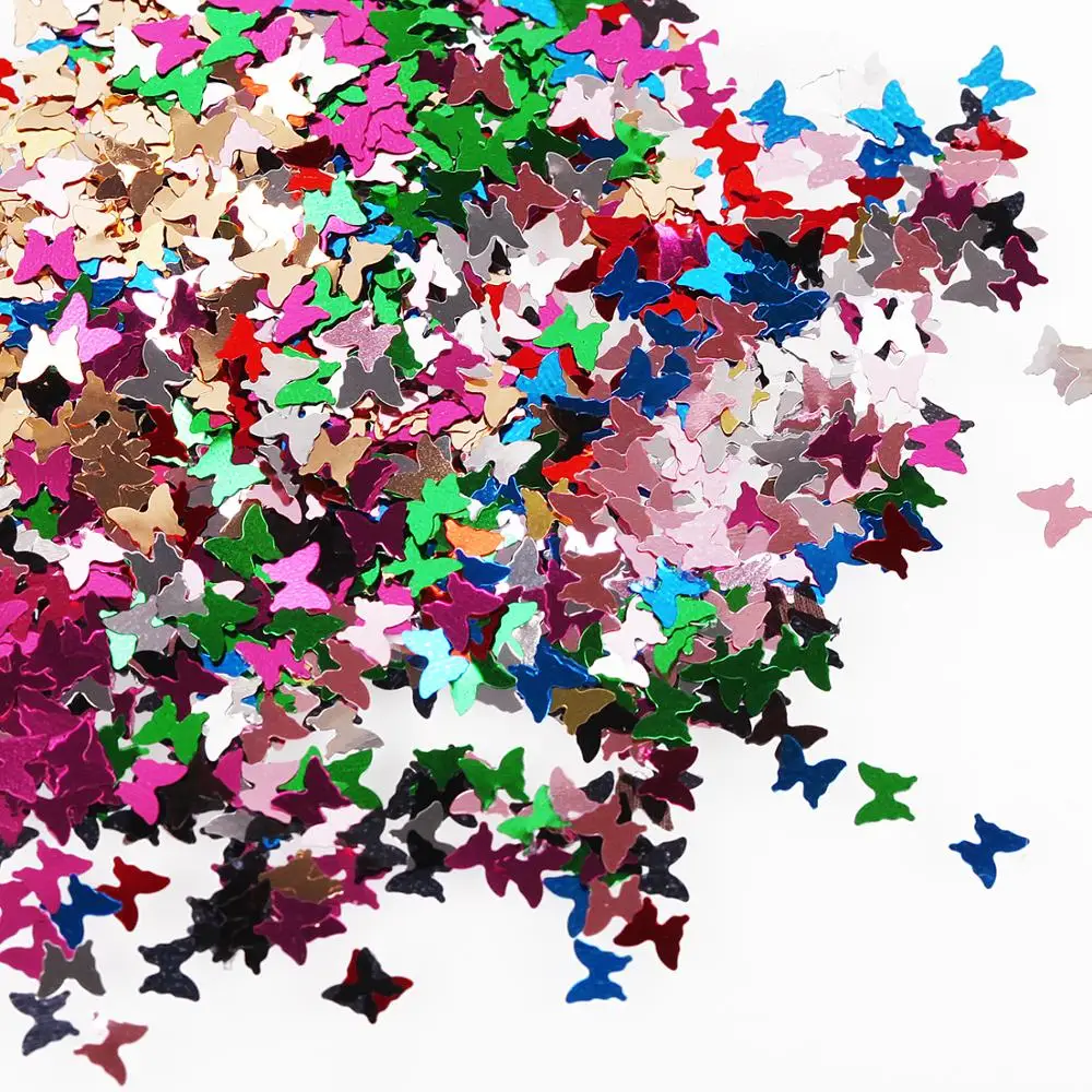 1 коробка голографические Блестки для ногтей в форме бабочки|Блестки ногтей| |