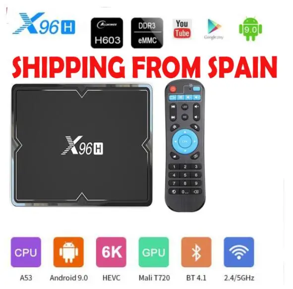 Приставка Смарт ТВ X96H Android 9 0 Allwinner h603 6k поддержка входа и выхода hd дополнительная