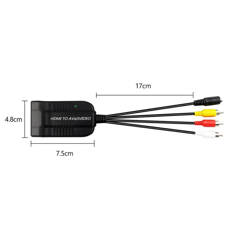 HDMI To AV+svideo RCA Interface S Terminal Composite Video Converter for PS4 New |