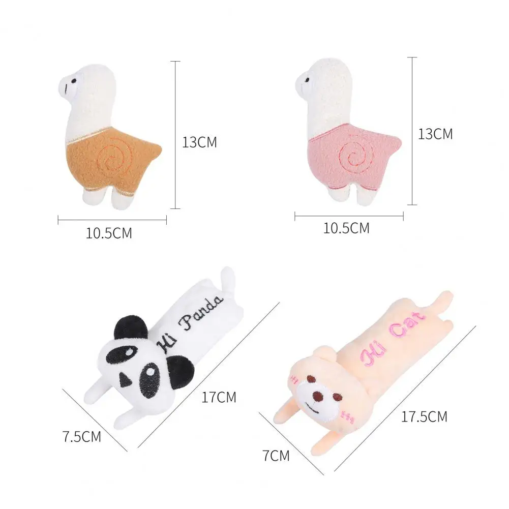 

Cute Cartoon Design Plush Alpaca Panda Dog Design Vocal Cat Kitten Toy Interactive Pet Supplies Interactive Pet Toy