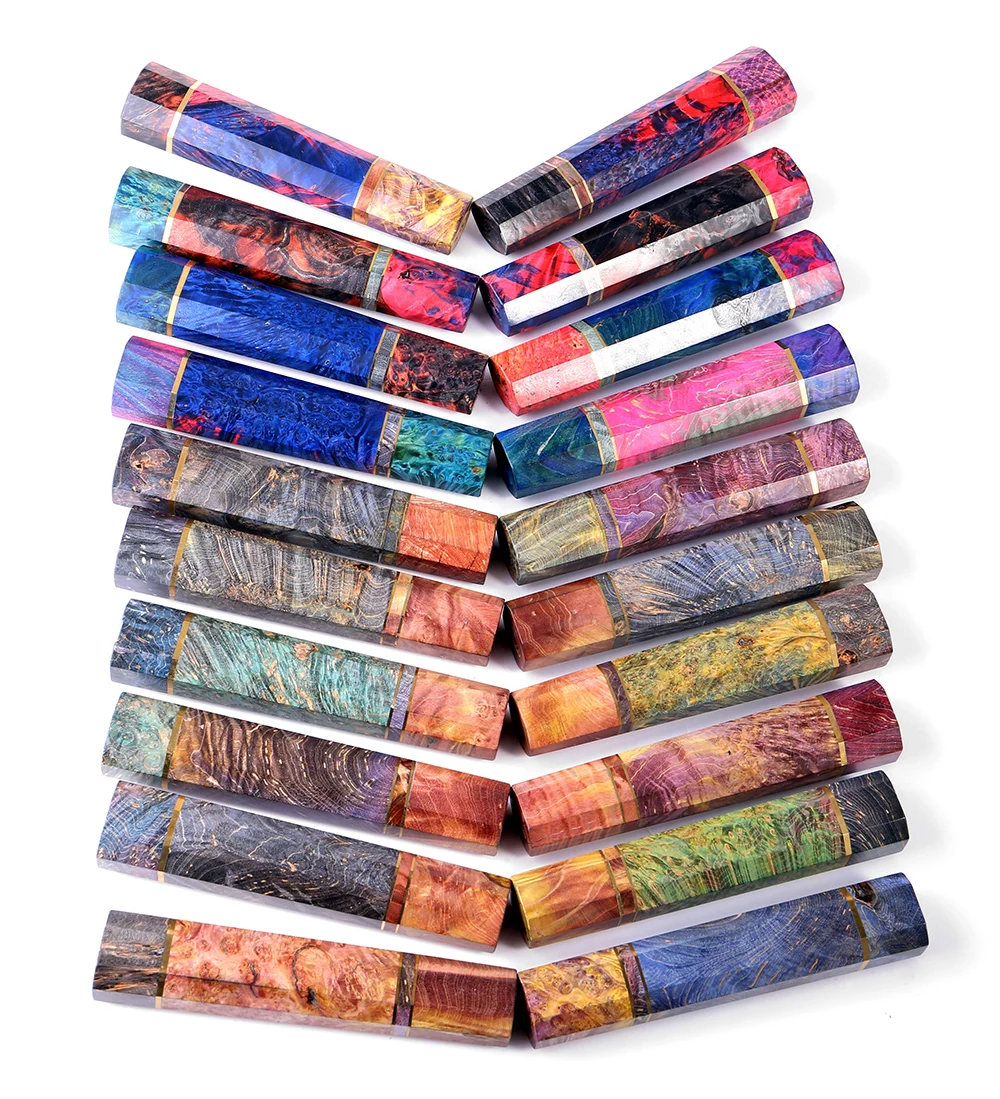 Зернистая деревянная ручка XITUO восьмиугольная ручное рукоделие сделай сам