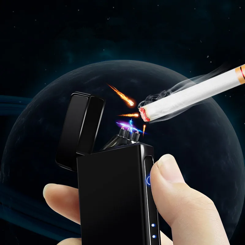 Ветрозащитные двухдуговые Плазменные USB зажигалки импульсные металлические