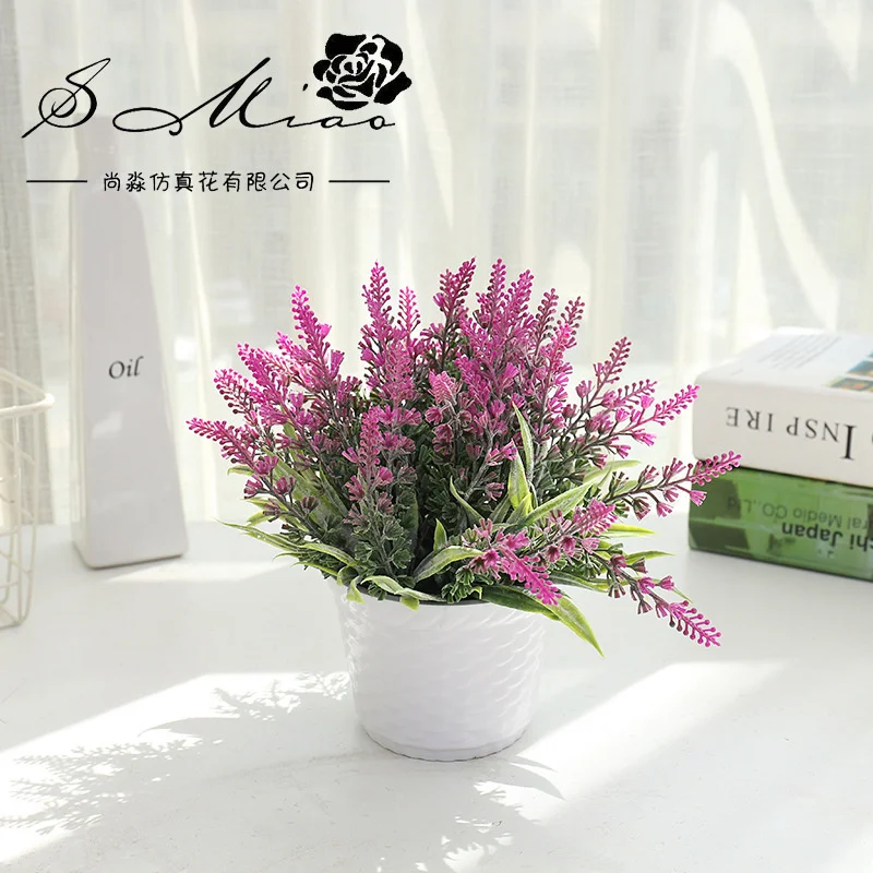

New Lavender ball imitation Flower Bonsai artificial plant interior decoration artificial flower creative small ornaments