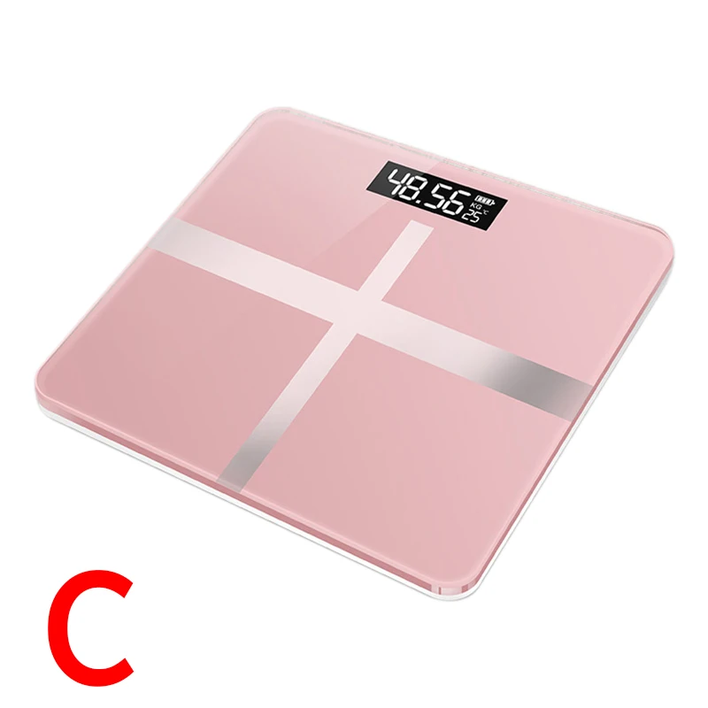 

Bathroom Body Floor Scales Glass Smart Electronic Scales USB Charging LCD Display Body Weighing Digital Body Weight Scale