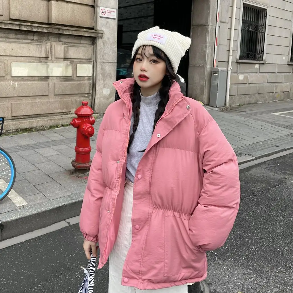 

Женское зимнее пальто, Розовое женское зимнее пальто, хлопковое пальто, женская пуховая парка, Женское зимнее пальто, женская куртка