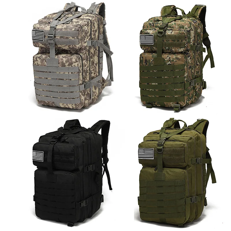 

NANCY TINO Outdoor Backpack 55L Capacity Molle System Tactical Bag Hiking Climbing Waterproof Camping Accessories Camouflage
